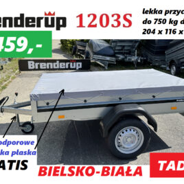lekka przyczepa BRENDERUP 1203S 204x116x35 / plandeka / koło podporowe