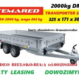 TEMARED TRANSPORTER 3217/2 2T, koła pod spodem, burty demontowalne, platforma